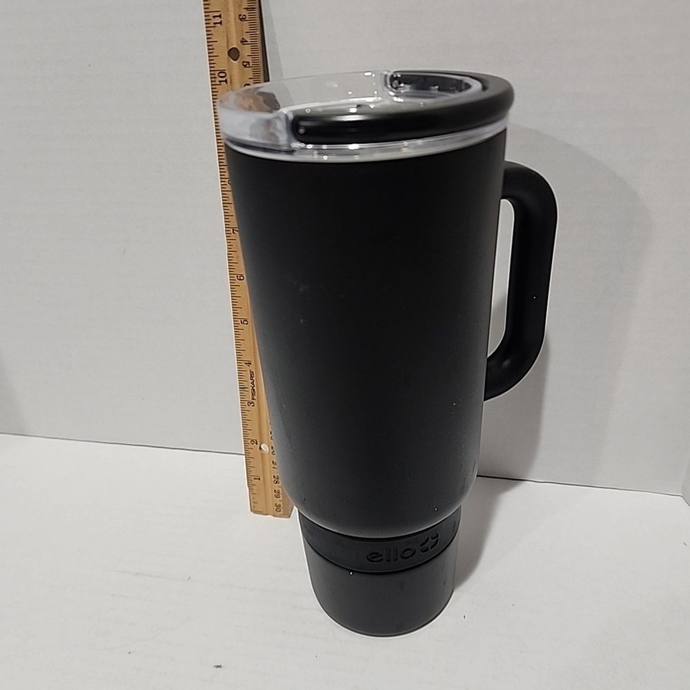 Ello Black Travel Mug with Handle